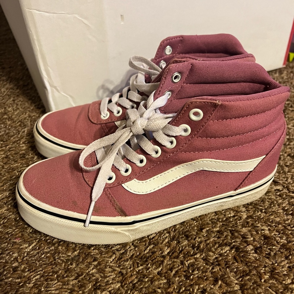 Vans suede high top shoes for women
